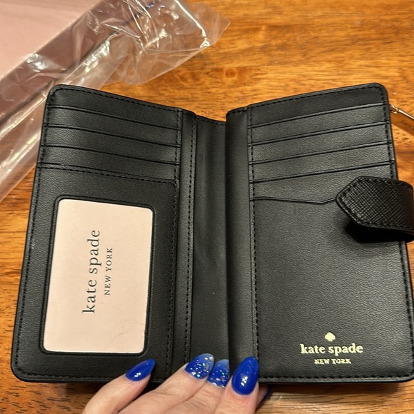 Kate Spade “Staci Saffiano Leather” Medium Black purse and wallet set - Picture 7 of 14